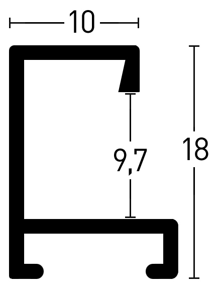 Querschnitt Rahmenprofil