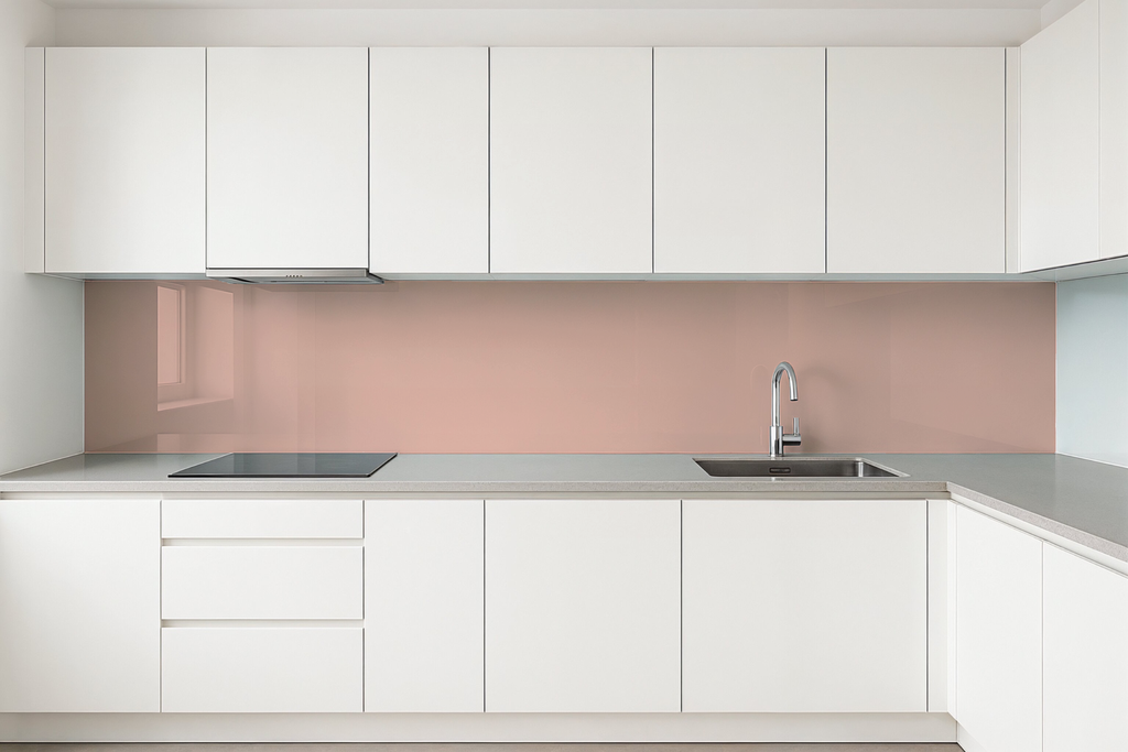 Küchenrückwand glänzend pink nude REF 4320