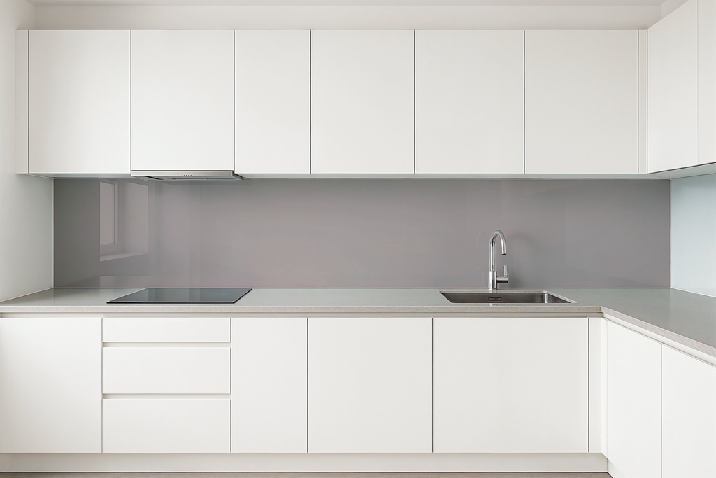 Küchenrückwand glänzend taupe metal REF 0627