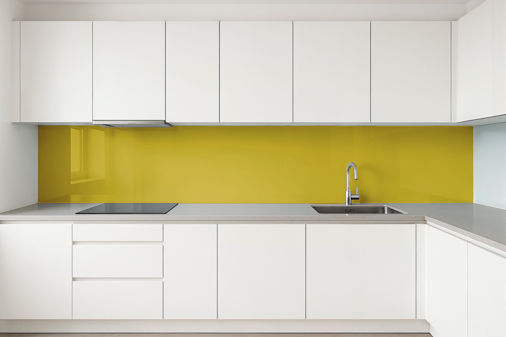 Küchenrückwand glänzend gelb REF 4120