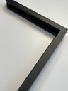 Spiegel mit Rahmen, Farbe schwarz matt