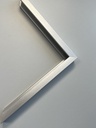 Spiegel mit Rahmen, Farbe Silber matt