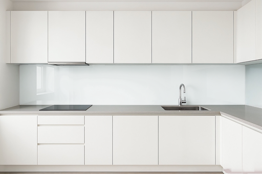 [1643 KR] Küchenrückwand glänzend weiß REF 9110