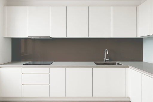 [1633 KR] Küchenrückwand glänzend braun REF 7013